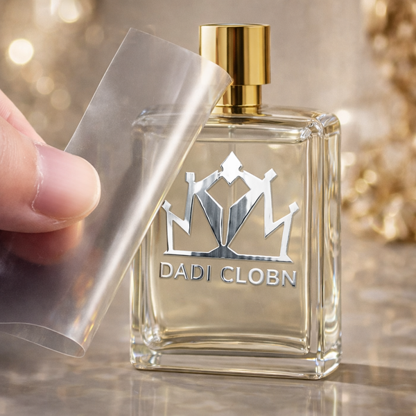 Custom Uv Dtf Perfume Bottle Labels Factory Wholesale Bottle Stickers Holographic Metallic Uv Dtf Fragrance Bottle Decals