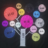Sparkling glitter heat transfer vinyl color swatches arranged in a tree chart with color codes