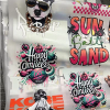 Full color custom DTF gang sheet with vibrant graphics printed on PET transfer film