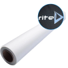 Bulk roll of printable reflective transfer film featuring custom printed logo detail for garment decoration