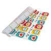 A printed DTF film roll demonstrating vibrant colors and high ink absorption for t-shirts