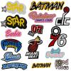 Wholesale collection of custom embroidered patches featuring sports team logos, letters, and numbers