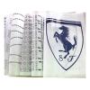 Rolls of custom printed reflective logo heat transfer films ready for mass production