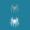 Custom reflective heat transfer spider logo comparison showing regular and high-reflectivity effect