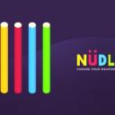 Four colorful pool noodles next to text reading "NUDL: Choose Your Weapon" against a dark purple background.