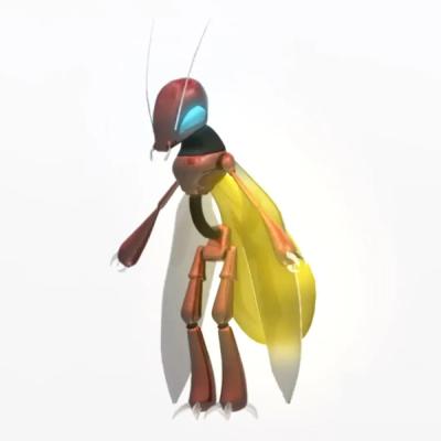 3D model of Phi the Robot Firefly against a white background