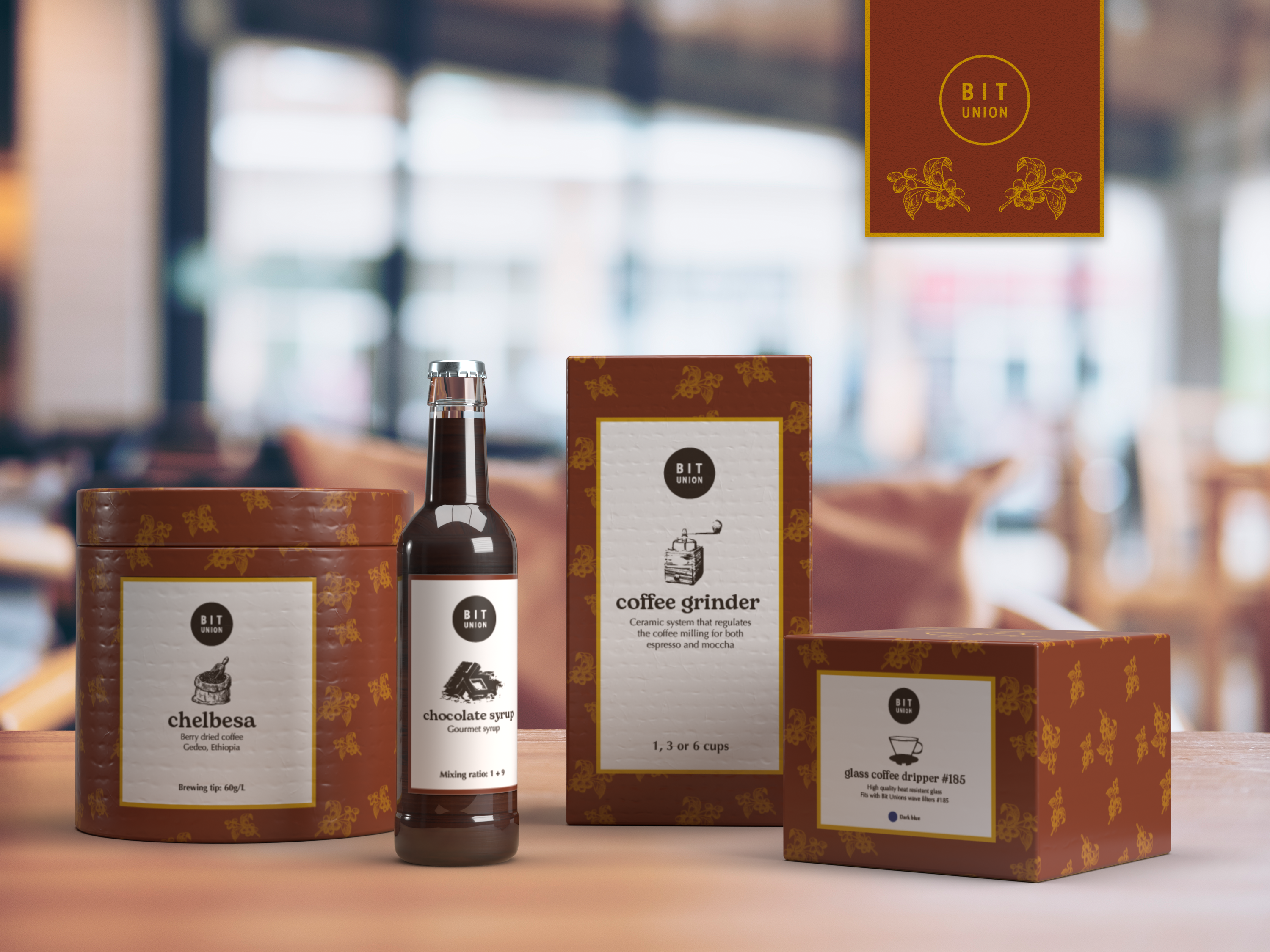 Bit Union kaffeserie – Emballasjedesign