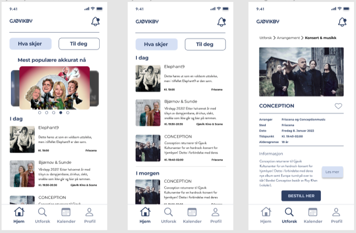 Informasjonsarkitektur - “Lage en ny app og nettside for Byen vår Gjøvik”
