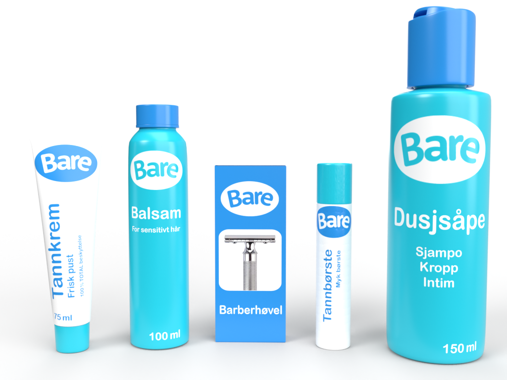 «Bare» toalettartikler – Emballasjedesign