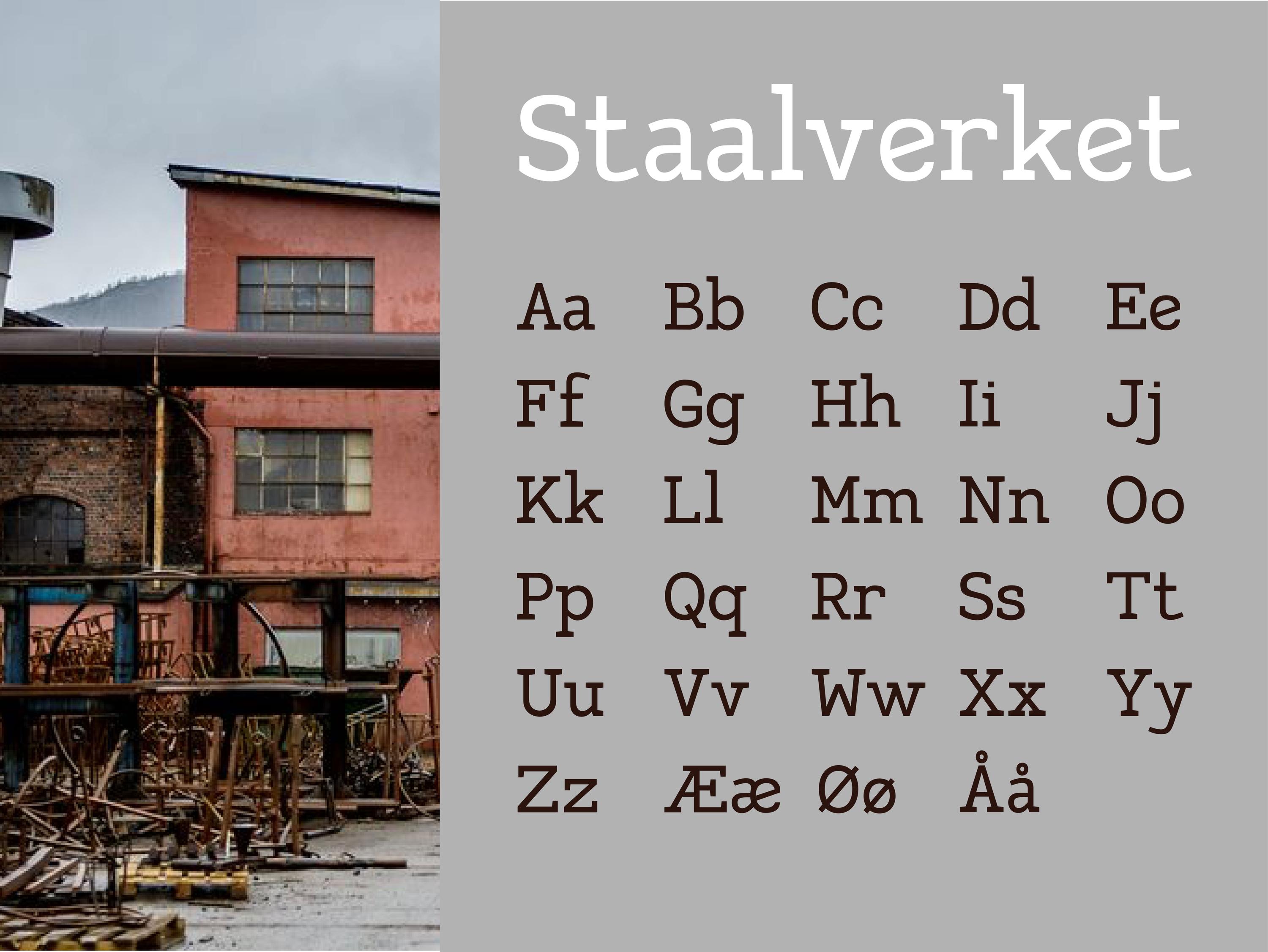 Staalverket – Skriftdesign