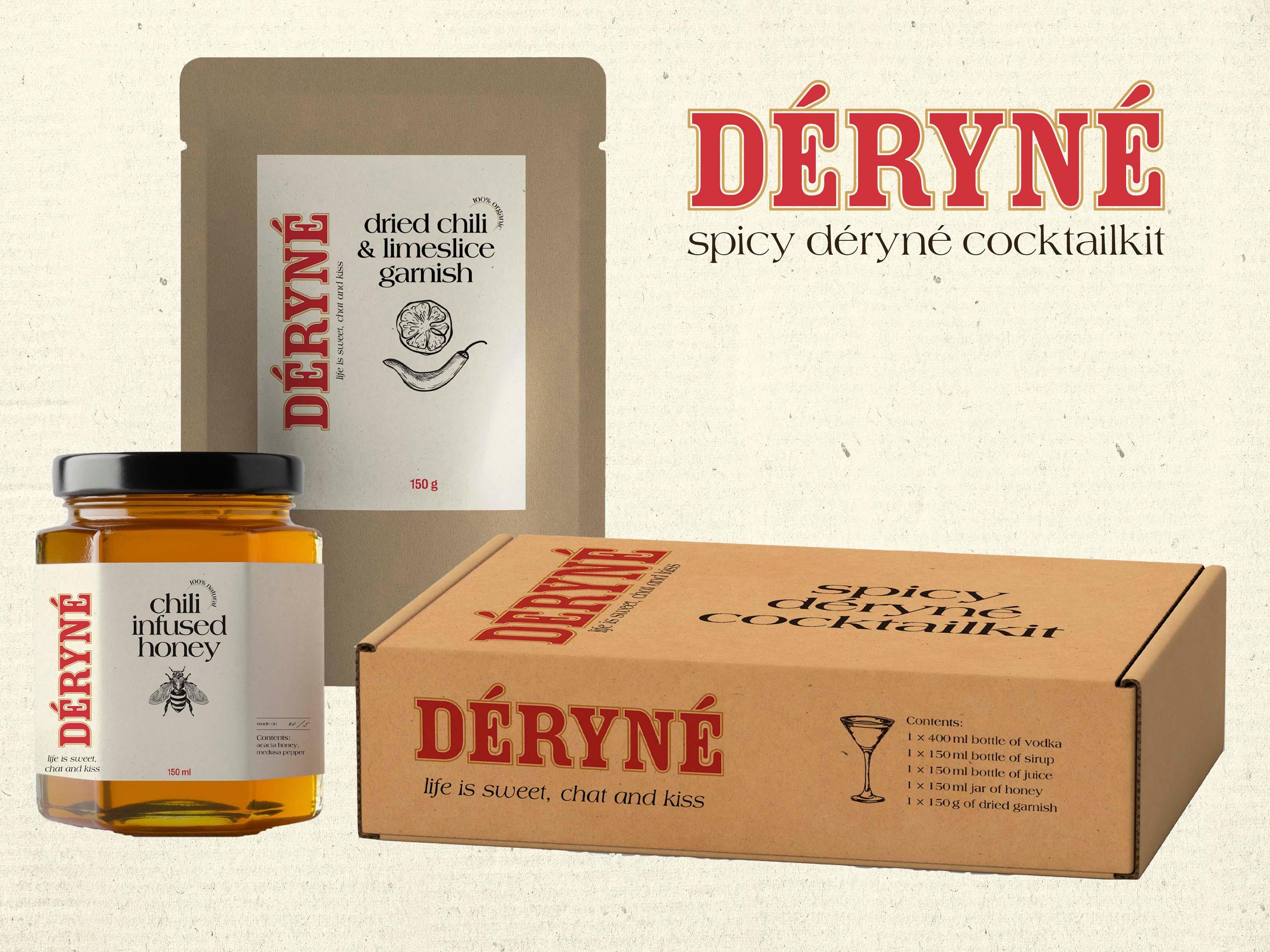 Spicy Déryné cocktailkit – Emballasjedesign