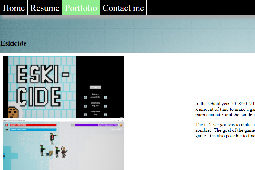 Min første portfolio