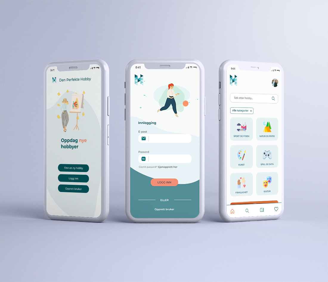 Design og prototyping for nettbrett og mobil - “Den perfekte hobby”