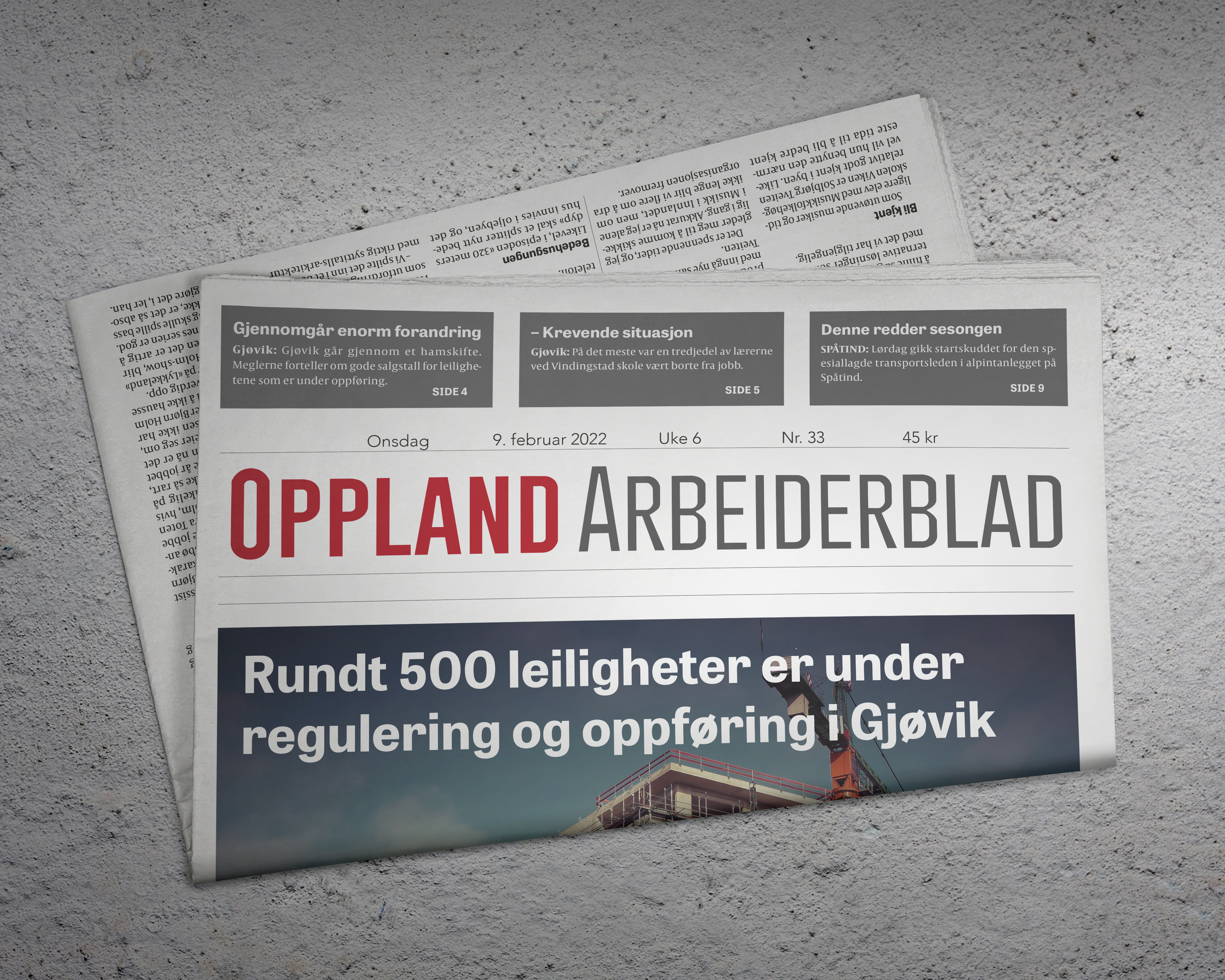 Avisdesign – Oppland Arbeiderblad
