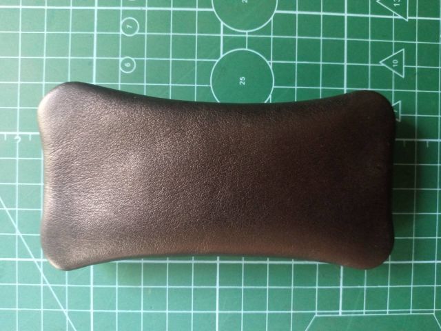 Leather Zipper Pouch for Small Essentials (Dark Brown)