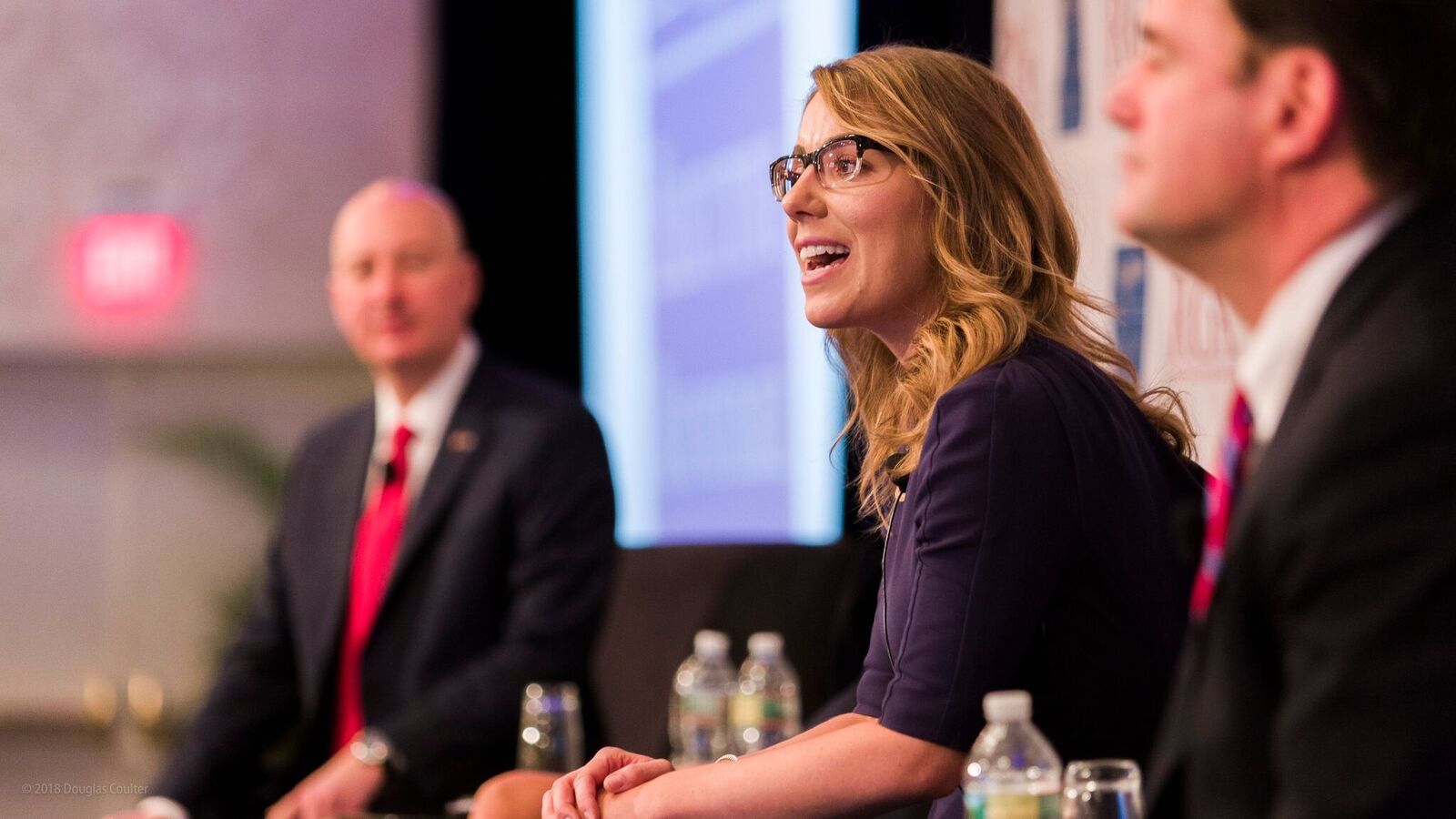 Mattie Duppler speaking on a conference panel