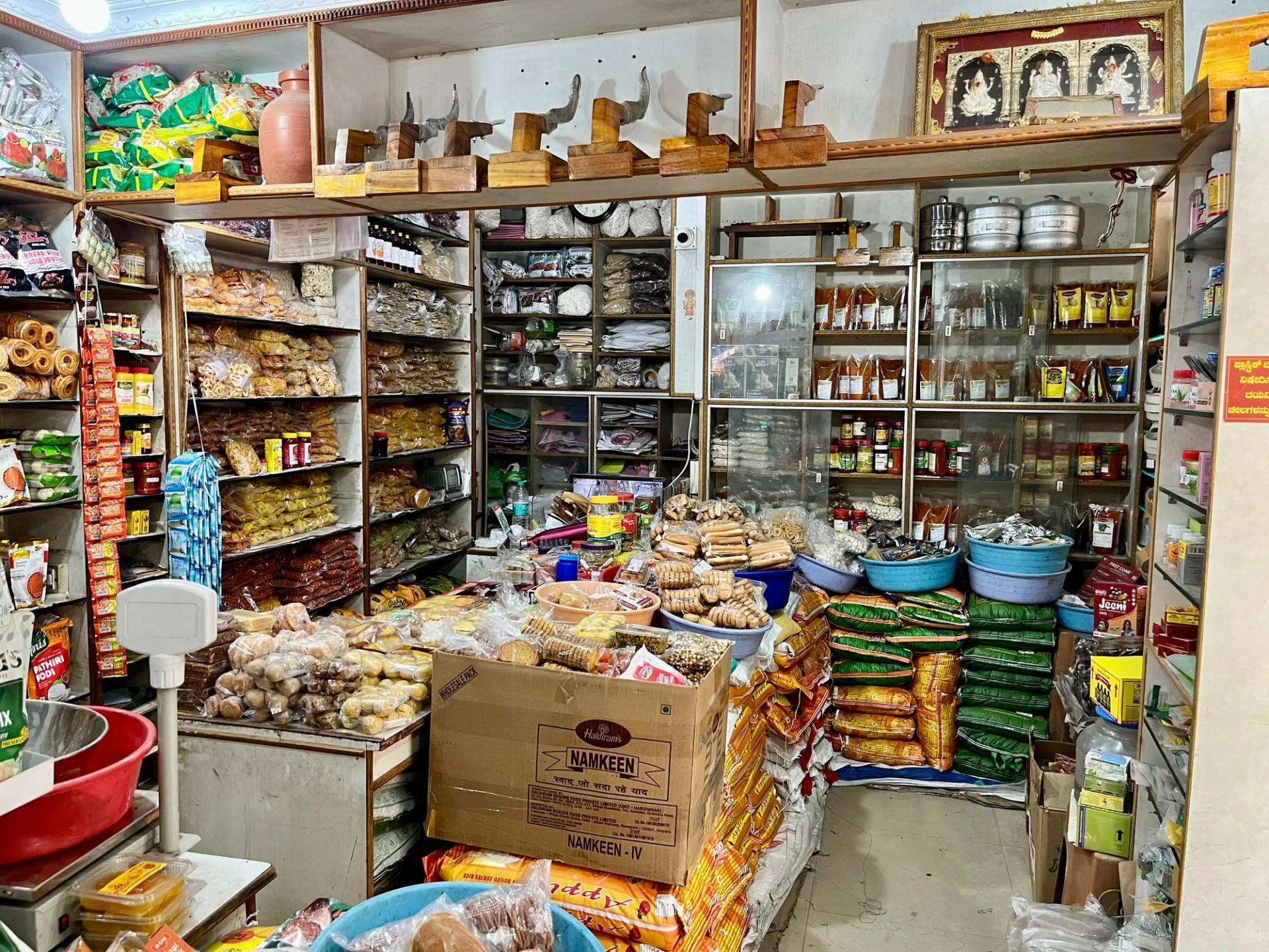 Well-stocked Mangalorean grocery store in Bengaluru