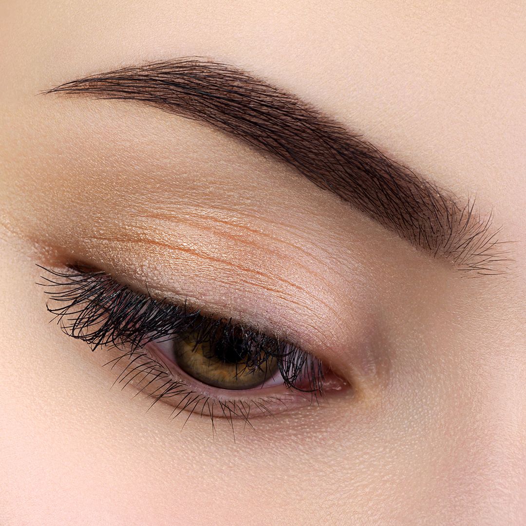 Brown female eye with ombre brows