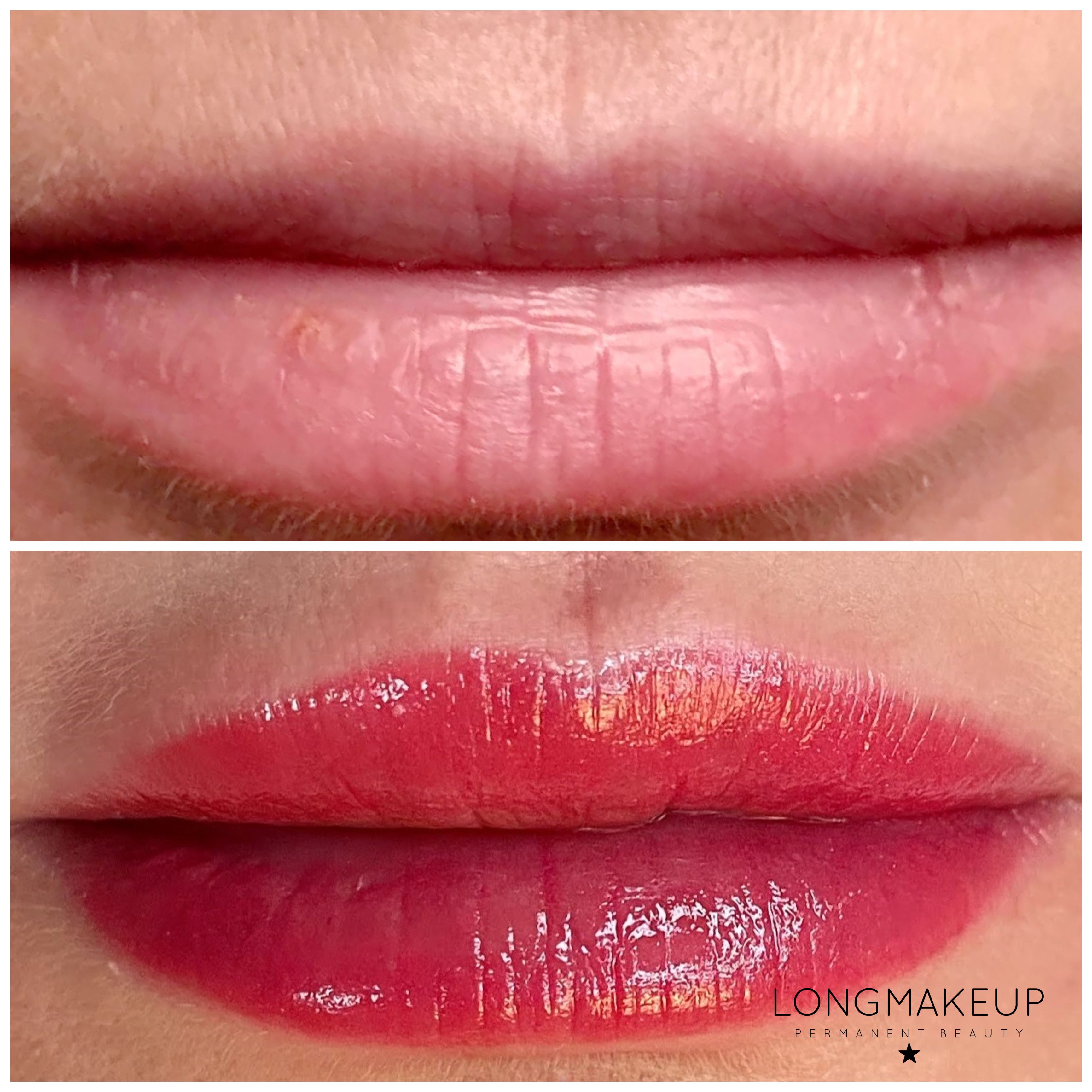 Before and after Lip Blush NYC