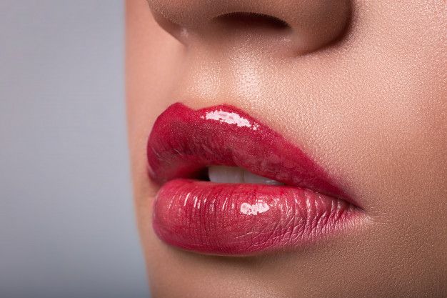 Lips color correction with lip blush tattoo
