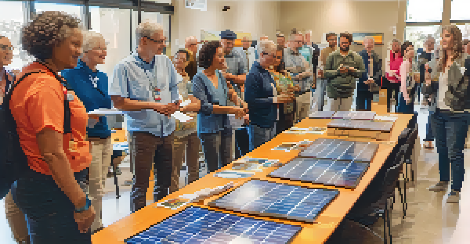 A community workshop in San Diego focused on solar energy, with diverse residents engaged in learning.