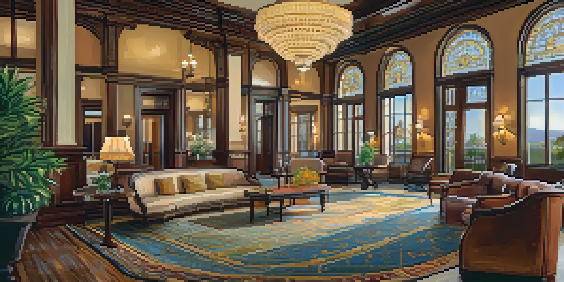 A beautifully designed lobby of a historic hotel in San Diego, showcasing Victorian architecture and warm lighting.