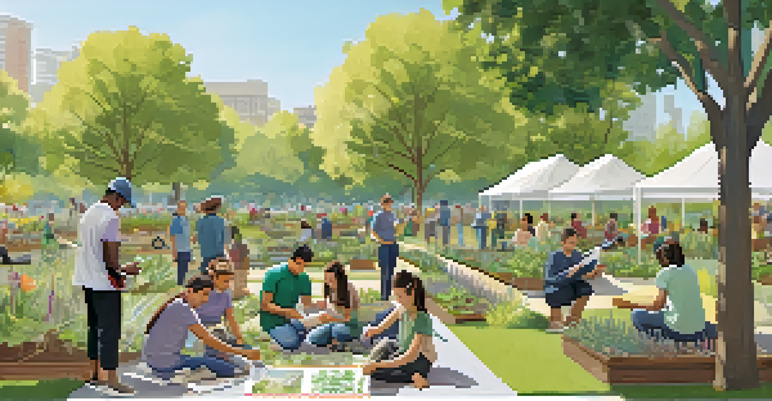 Residents participating in a community workshop on sustainable landscaping.