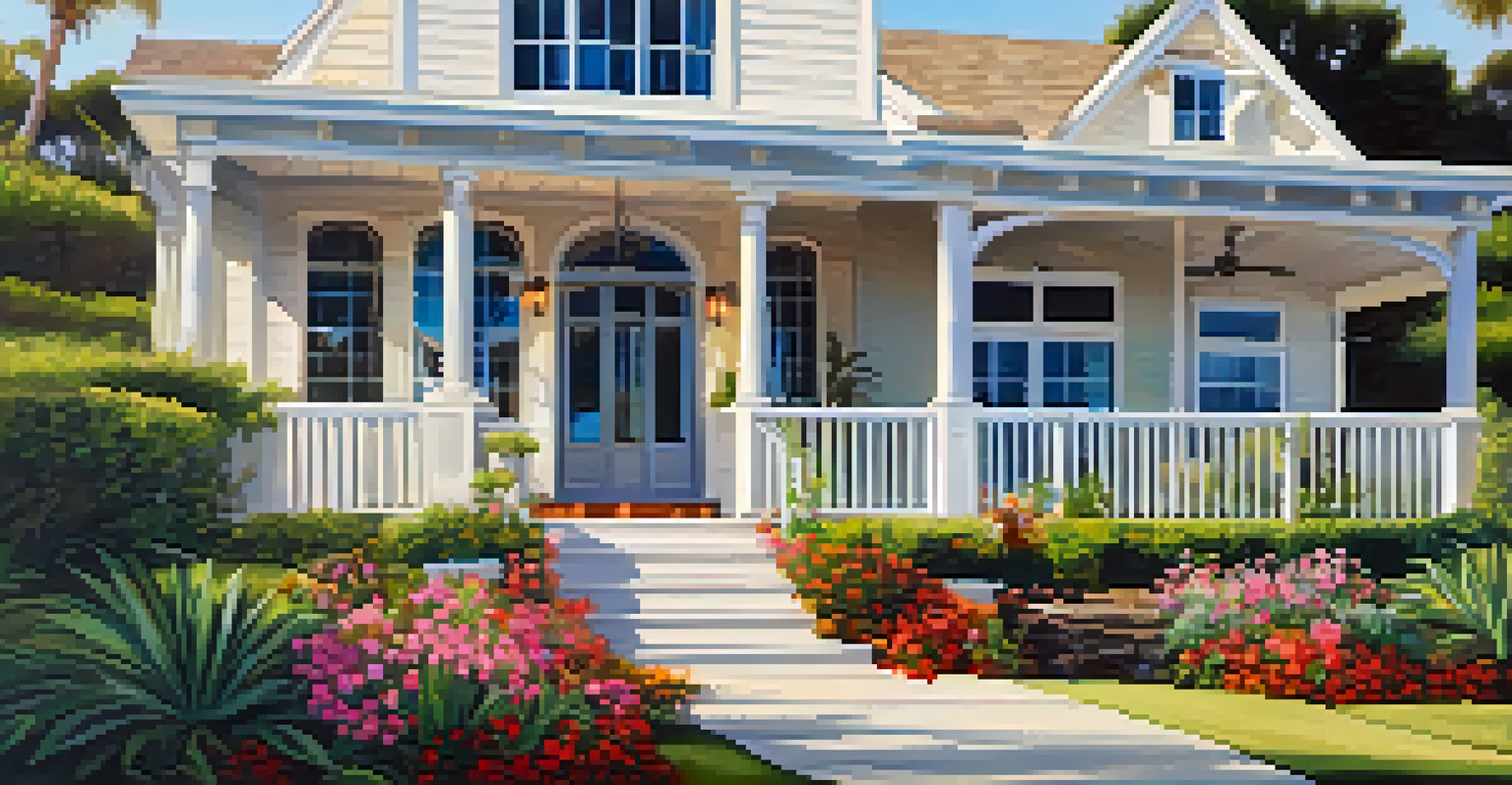 Cozy coastal home in San Diego with flowers and ocean views.