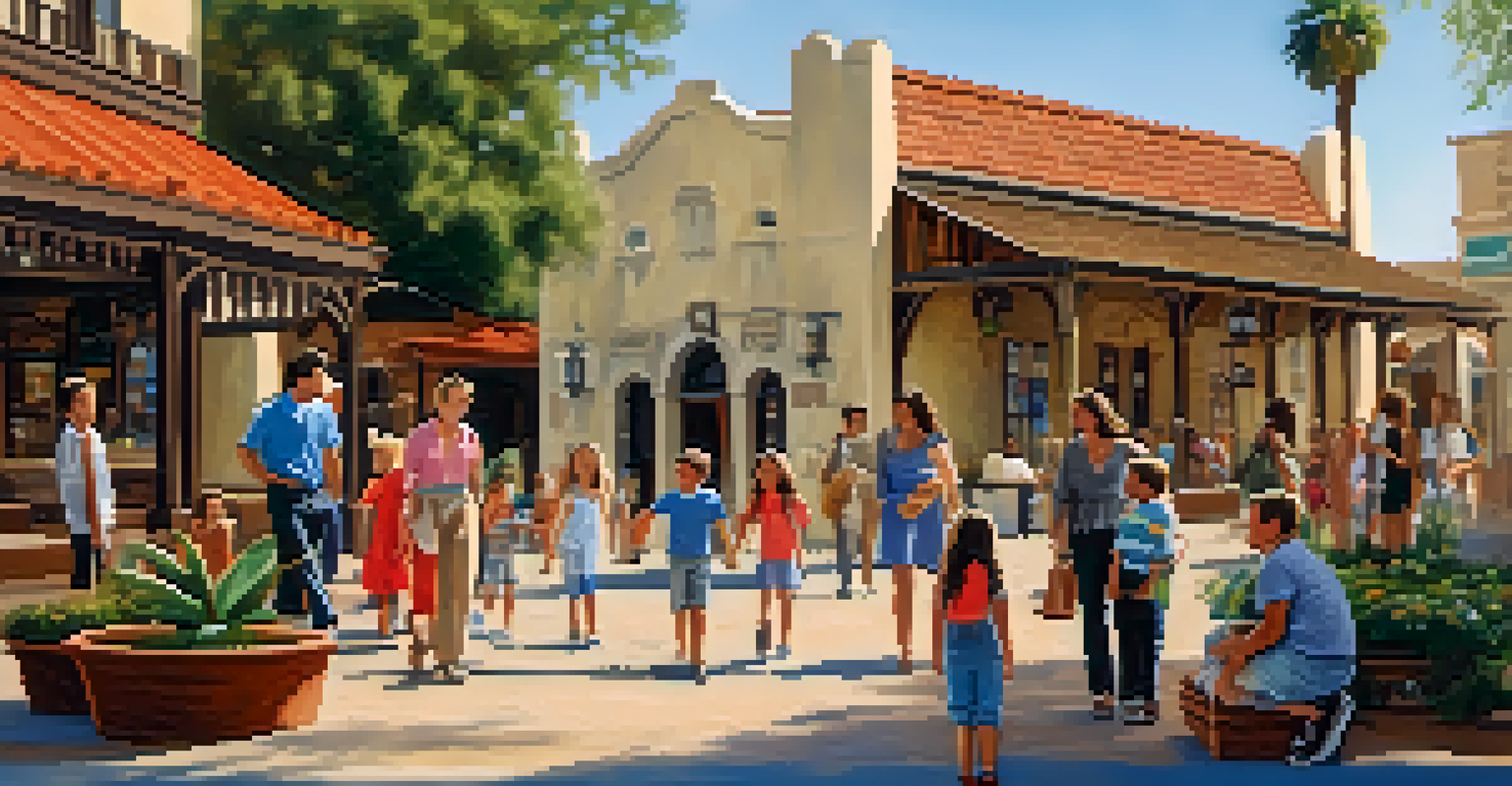 A family participating in a hands-on activity at a historic museum in Old Town San Diego, highlighting the area's educational opportunities.