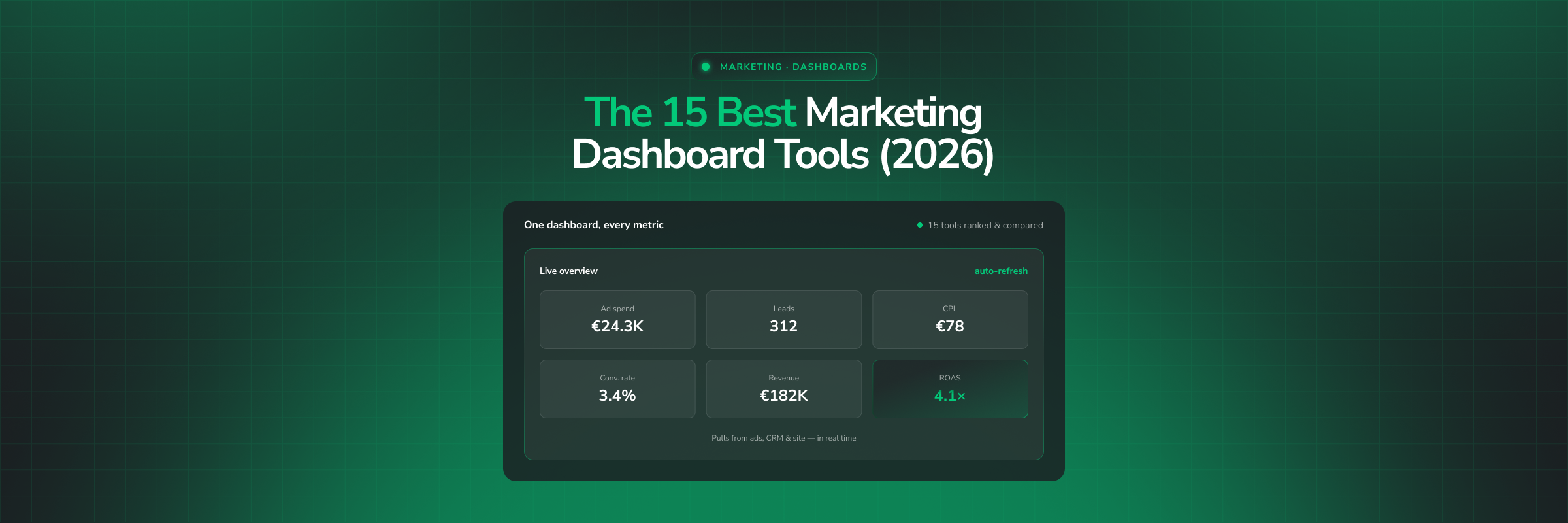 15 Best Marketing Dashboard Tools in 2026 (Ranked & Compared)