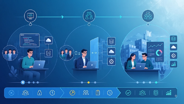 Stages from technical discovery to production delivery