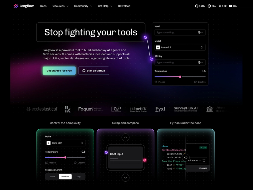Marketing Website for an AI Agent and MCP Platform
