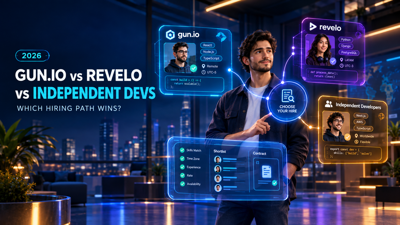 Gun.io vs Revelo vs Independent Devs Which Hiring Path Wins