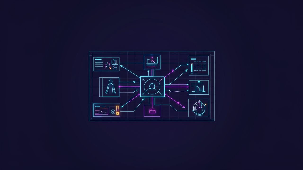 A clean, professional diagram illustrating a multi-agent AI architecture with different specialized model nodes.