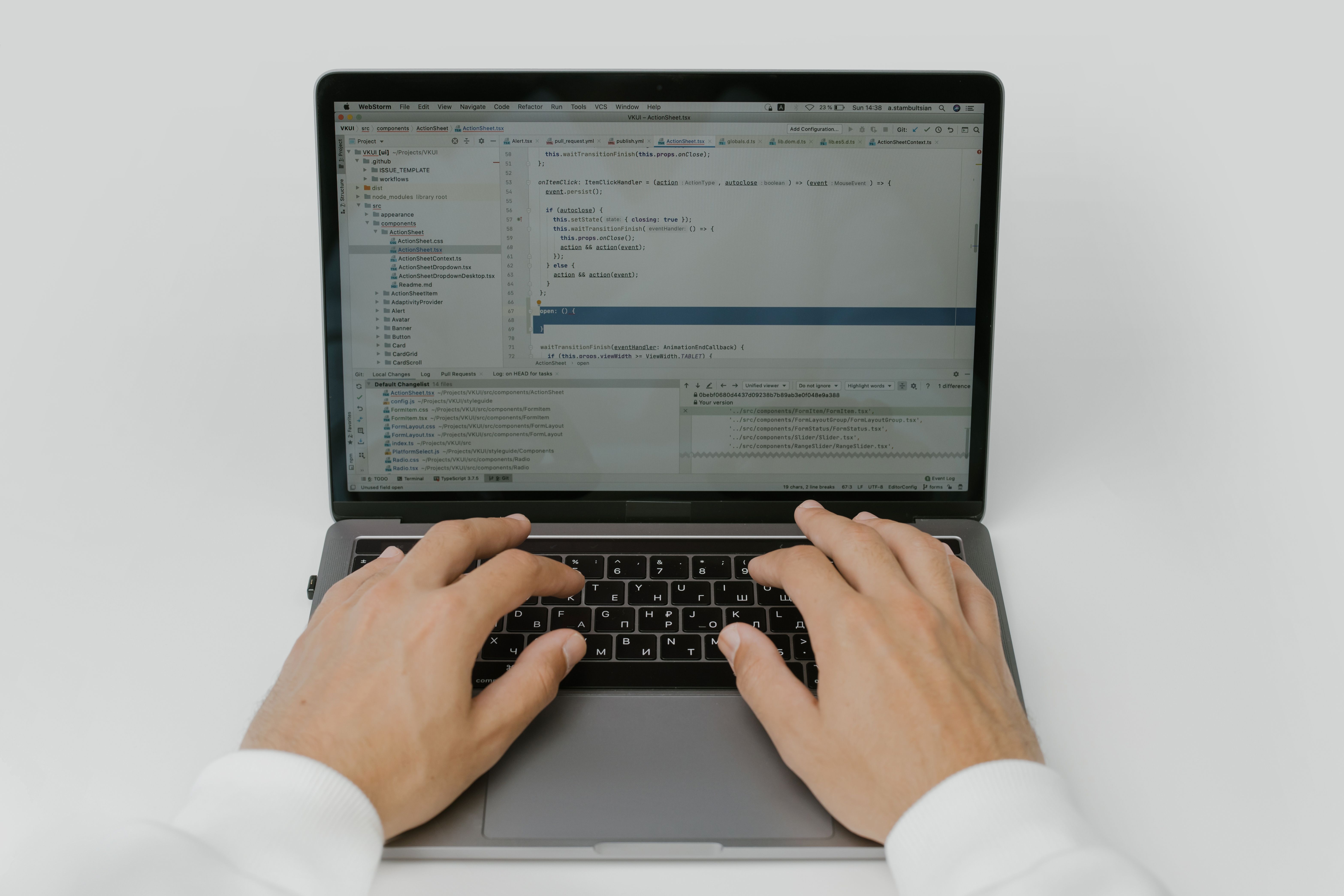 Remote software engineer collaborating online