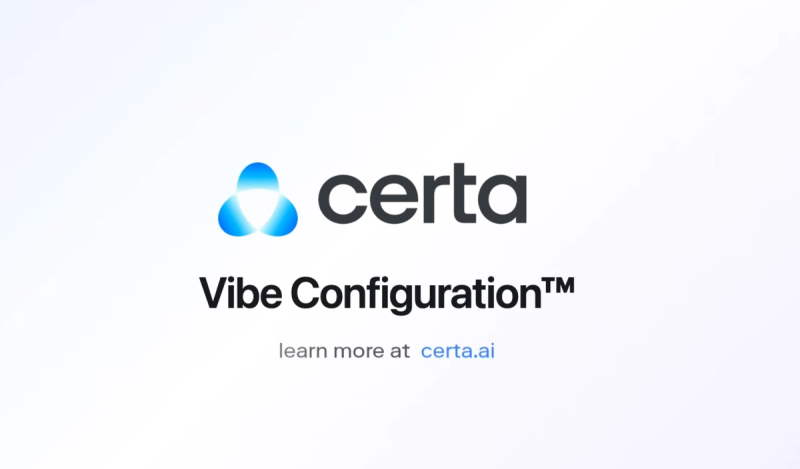 Intro Video Card for Certa's Vibe Configuration™ Studio