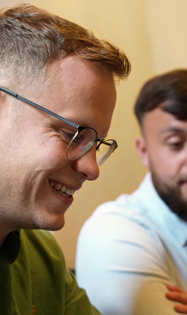 Two Certa colleagues in London
