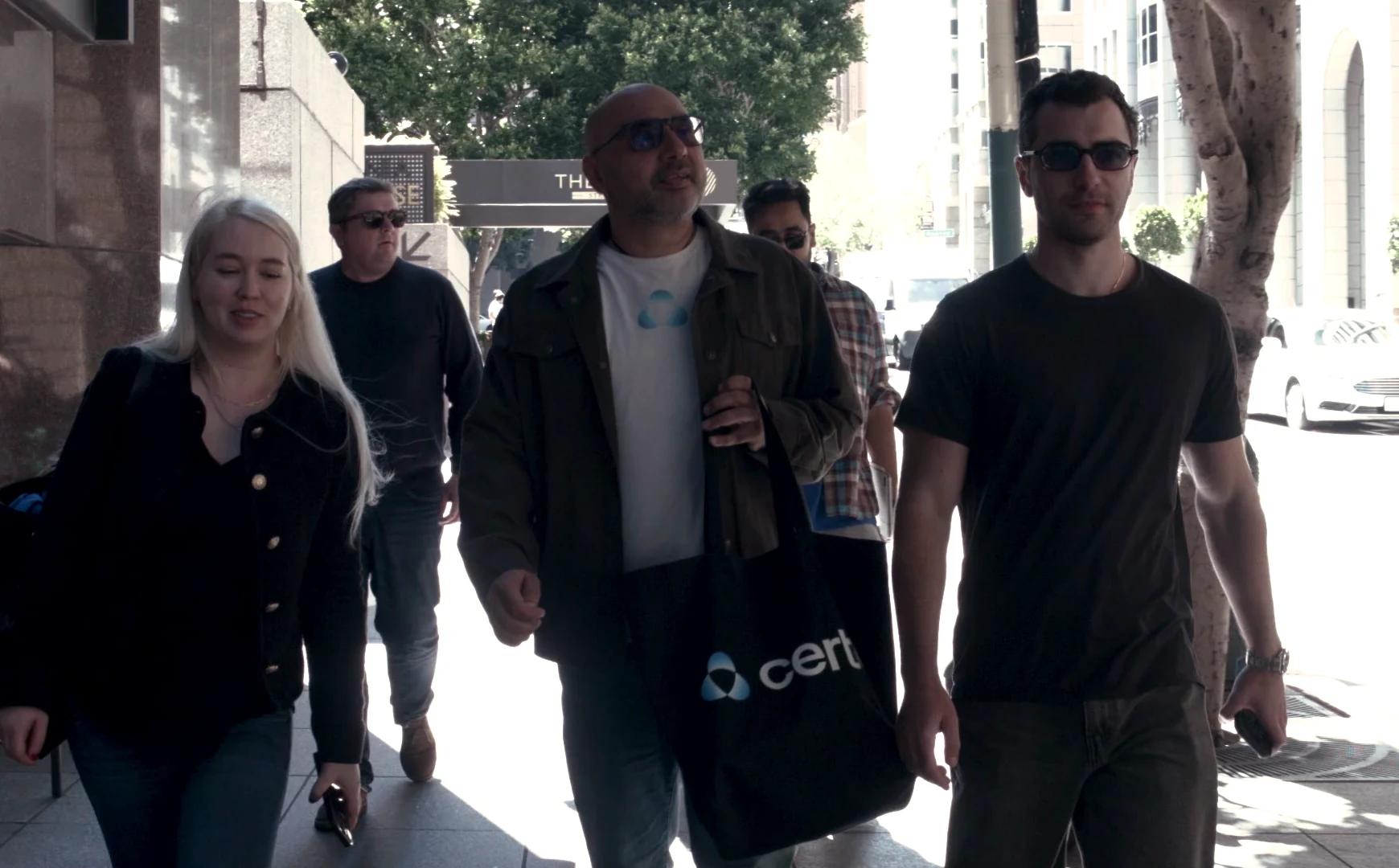Certa colleagues walking together in San Francisco