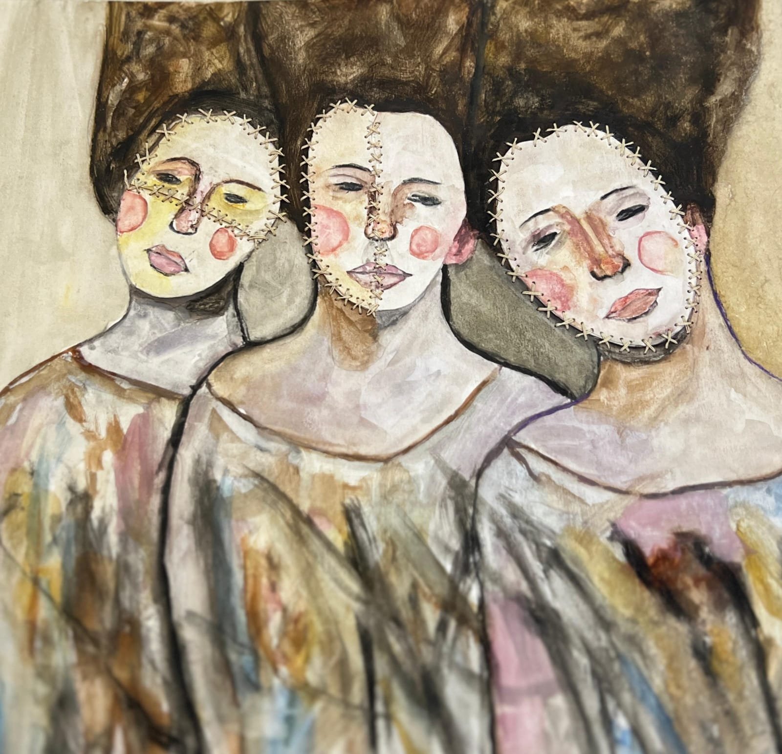 Alaa Al-Shawa, Truncated Masks, 2025