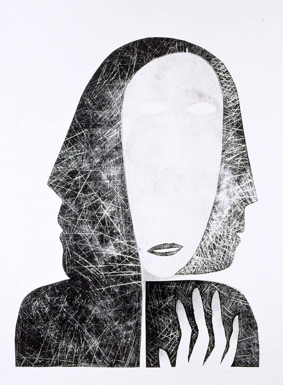 Art Print with three Faces