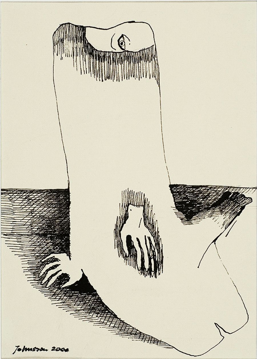 Art By Drawing A Woman Turned In On Helself