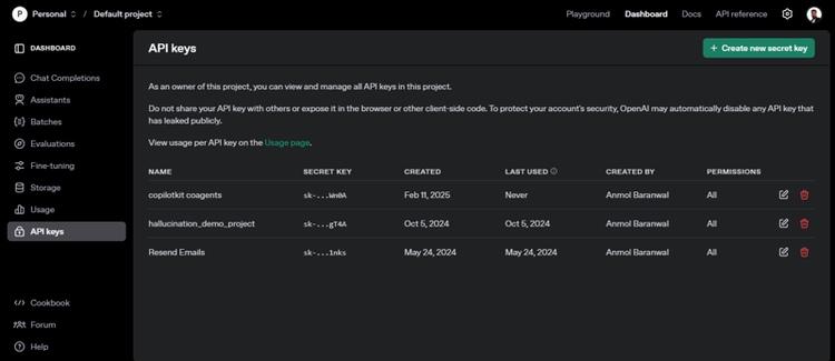 openai api key