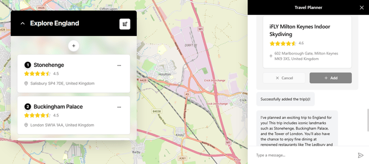 ai travel app demo