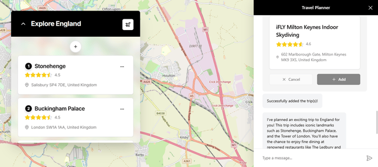 ai travel app demo