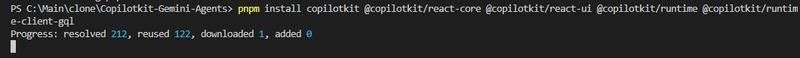 install copilotkit packages