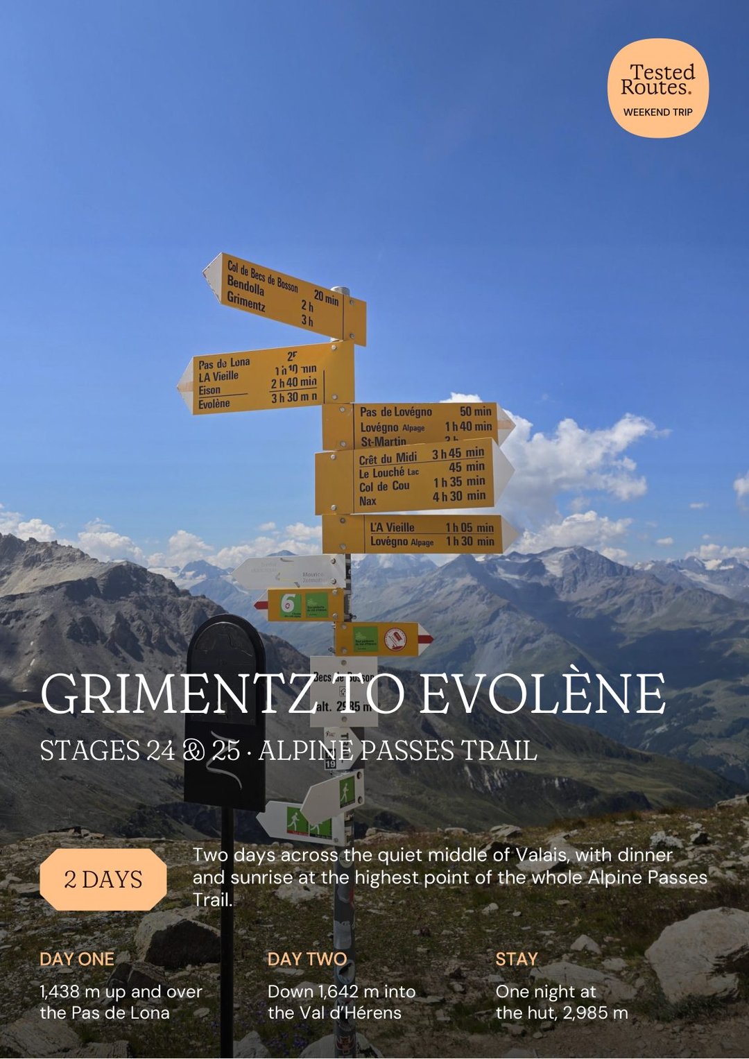 Grimentz to Evolène: A 2-Day Alpine Passes Trail Hike