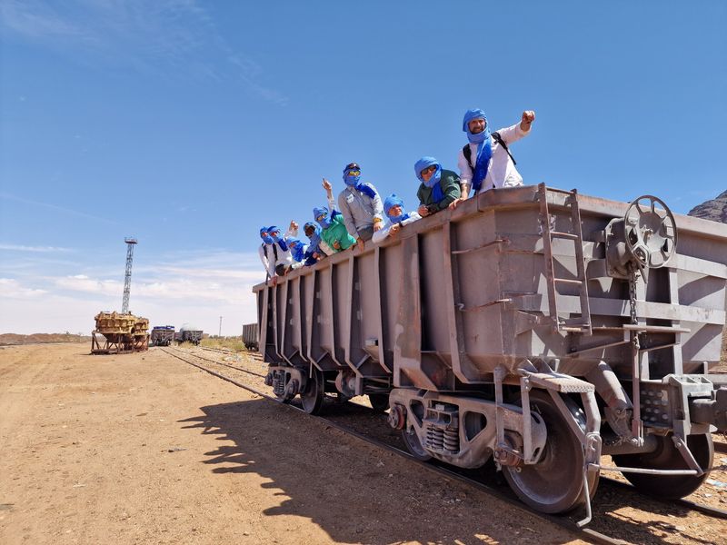 The iron-ore train across Mauritania, at night
