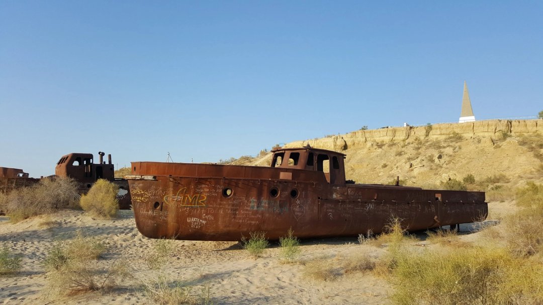 The ship graveyard where the sea used to be
