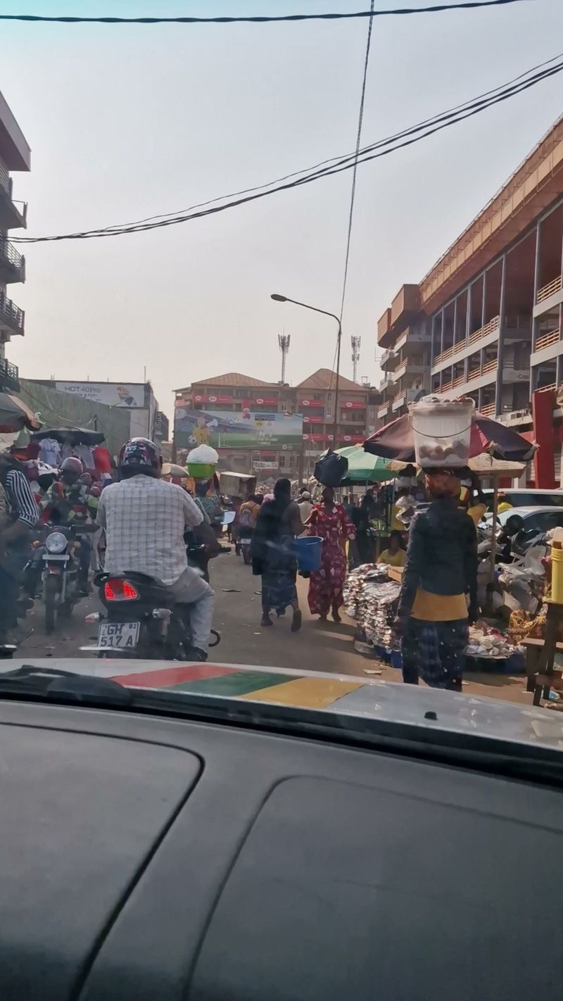 Conakry is one long market