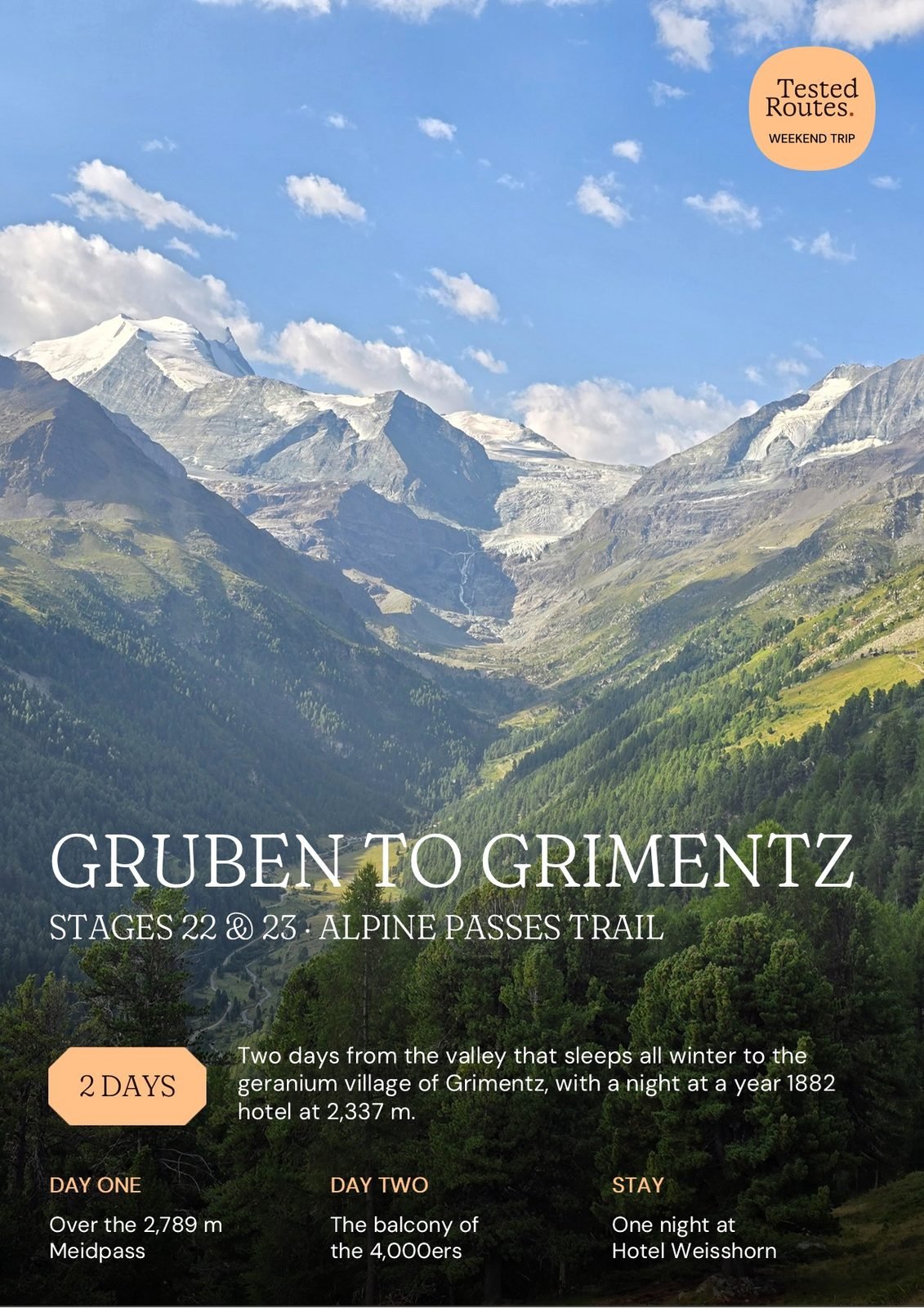 Cover of the Gruben to Grimentz weekend-hike guide